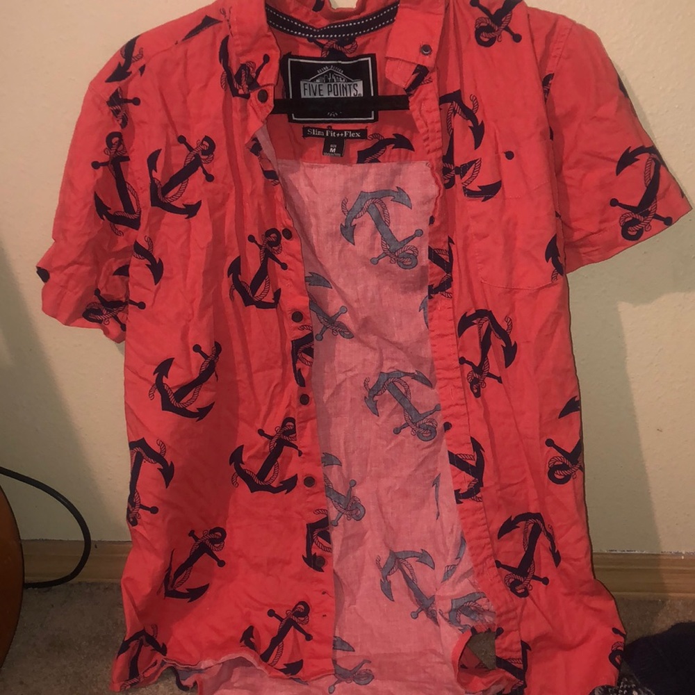 Button up collard tee